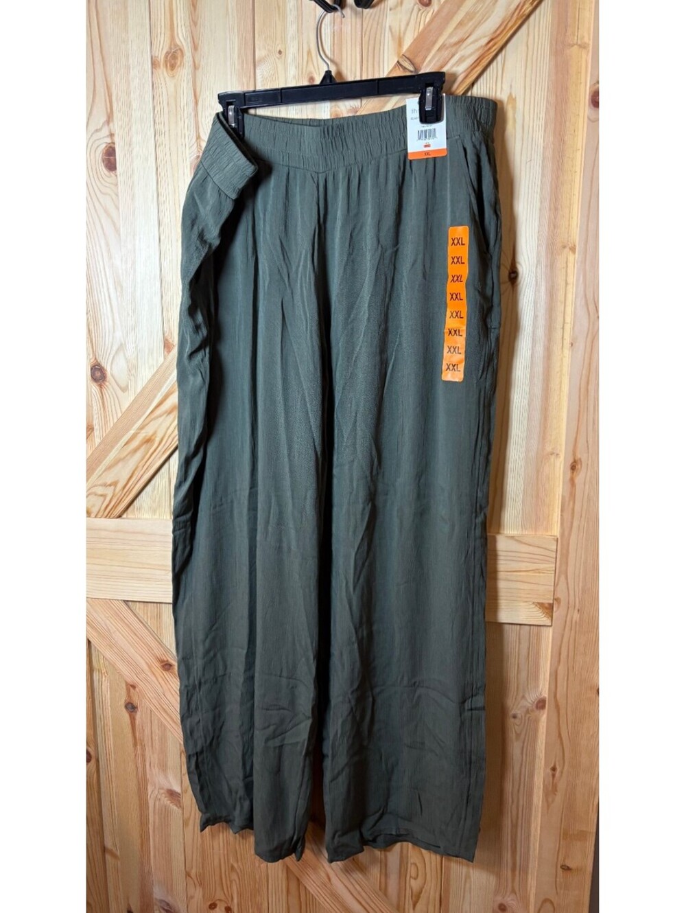 Three Dots Green Elastic Pull On Pants XXL Rayon Viscose NWT
